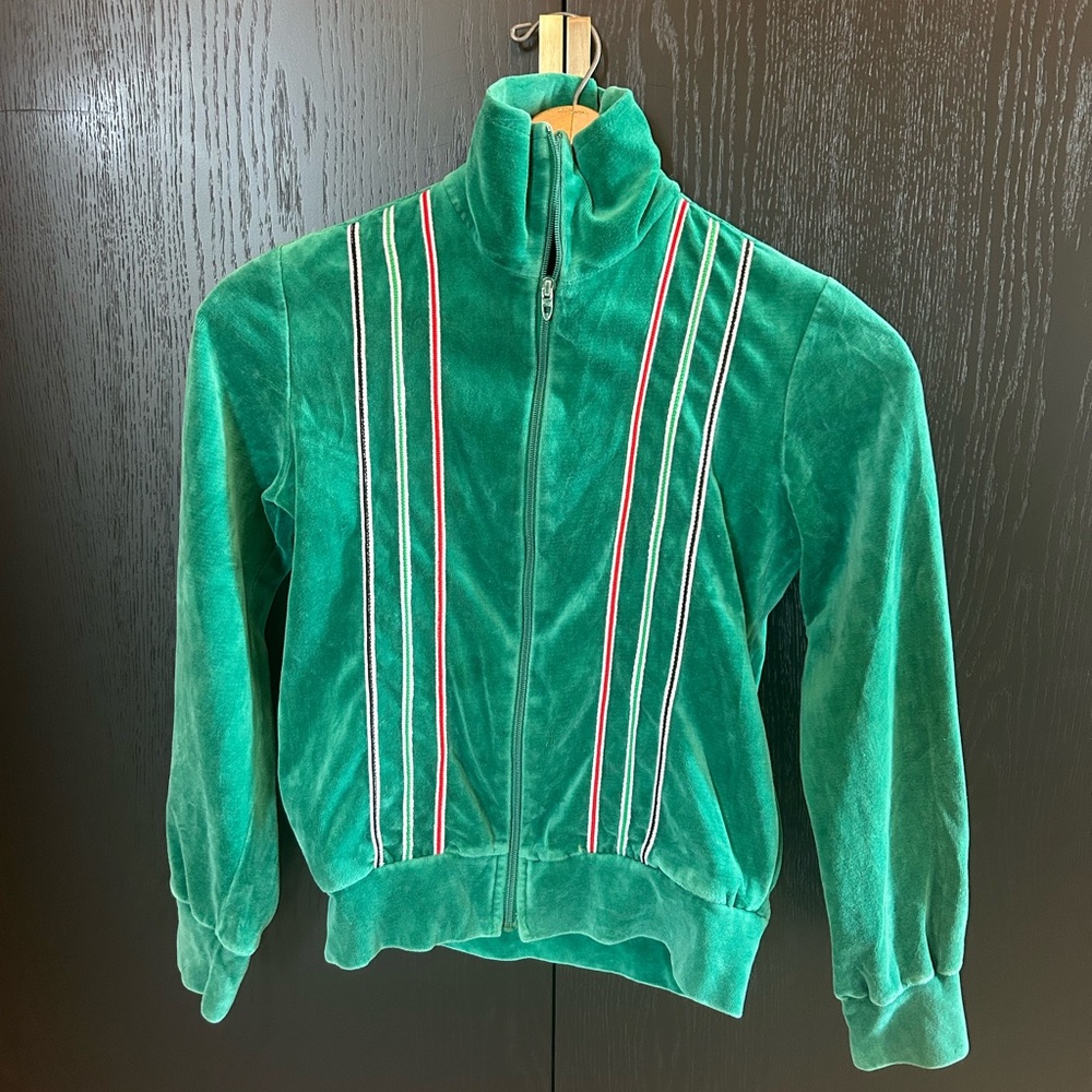 💚Vintage LoomTogs Tennis Whites Velour Jacket
